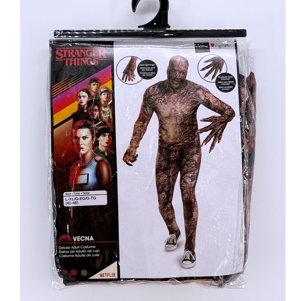 Stranger Things Vecna Deluxe Adult Costume Disguise L-XL 42-46 Netflix Halloween